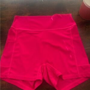 Women's Hot Pink High-Waisted Shorts